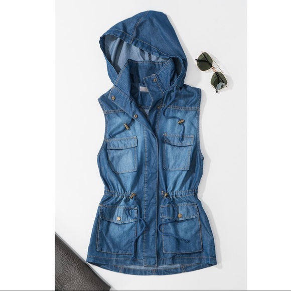Infinity Raine Jackets & Blazers - ✨LAST ONE✨Denim Cargo Vest